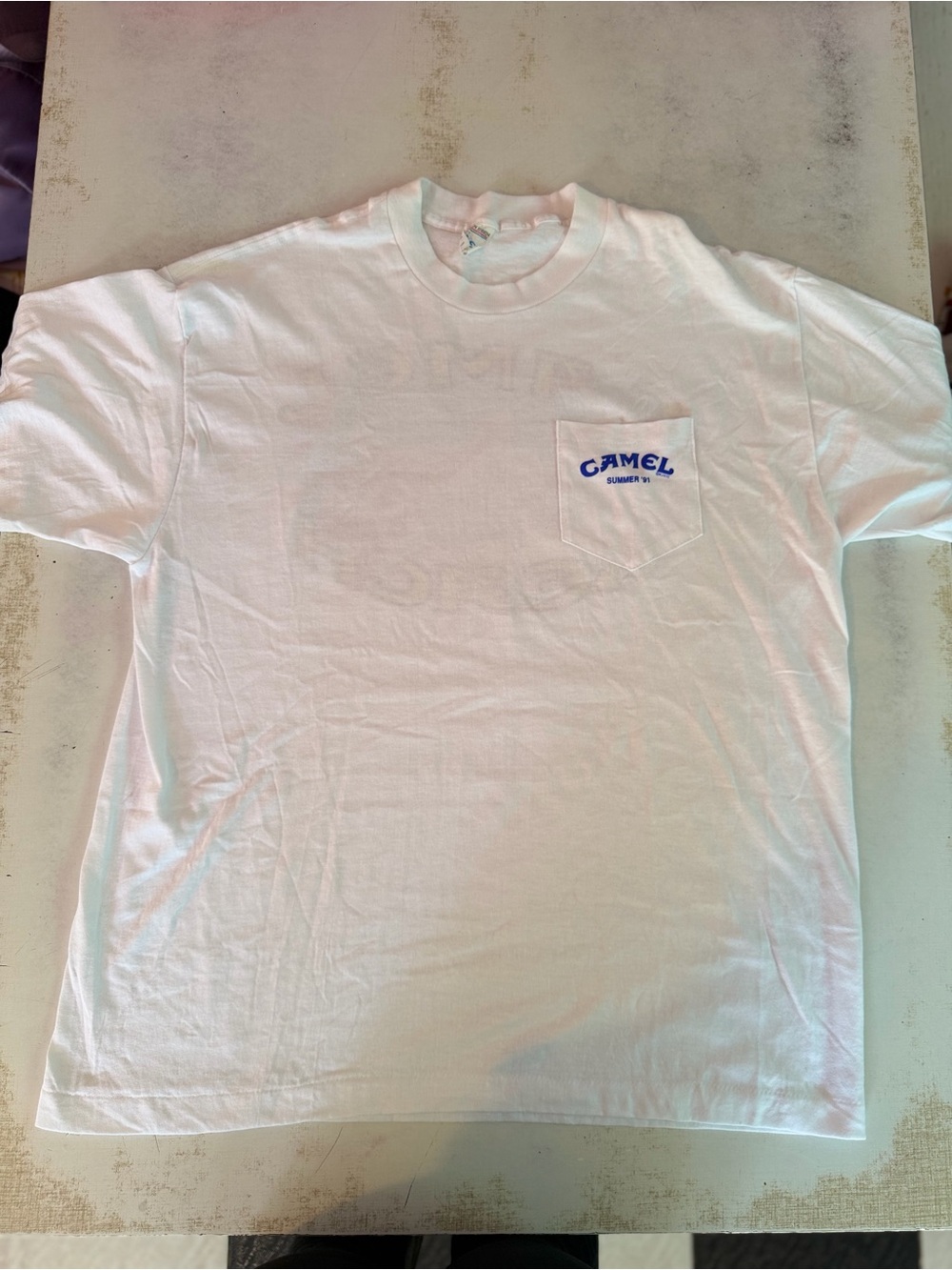 Camel Logo White Pocket Tee - Men's Short Sleeve Shirt